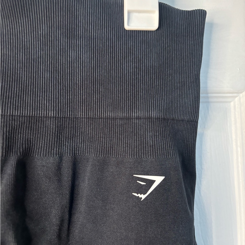 Gymshark Black Ribbed High-Waist Seamless Leggings